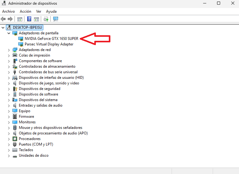 Identificar una tarjeta gráfica NVIDIA en Windows